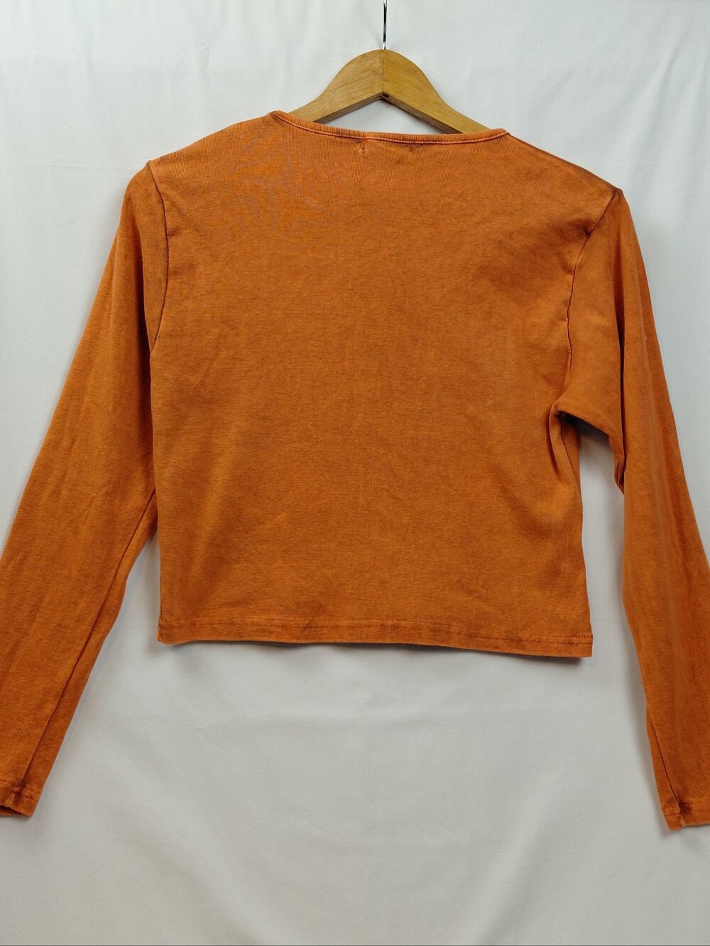 Mushroom Embroidery Crop Top Size Small Orange Fall Autumn Hobbit Girl - Picture 6 of 9